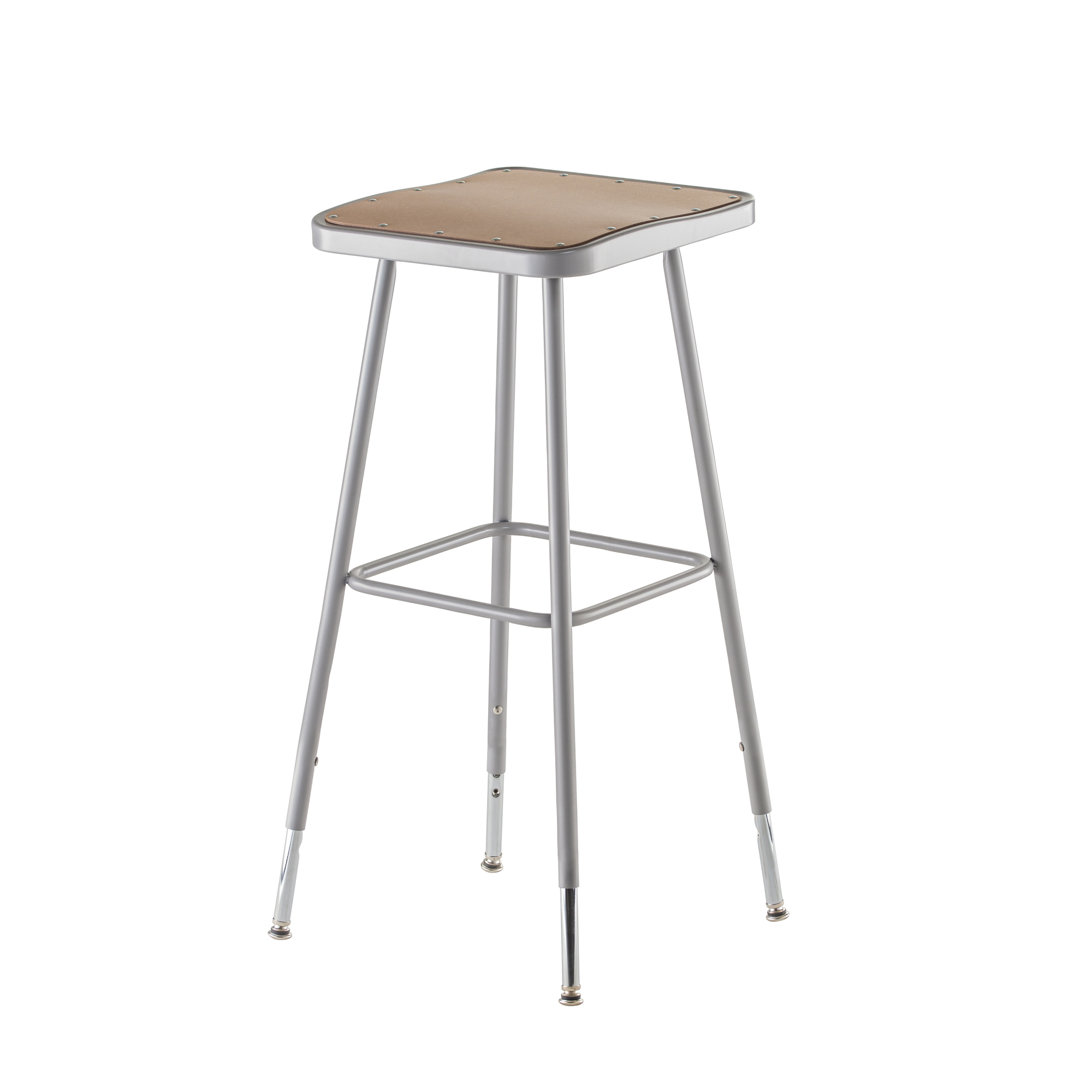 National Public Seating, 30.75 -38.75in.H Adjust Square Seat Stool, Primary Color Gray, Included (qty.) 1, Seating Type Office Stool, Model# 6330H